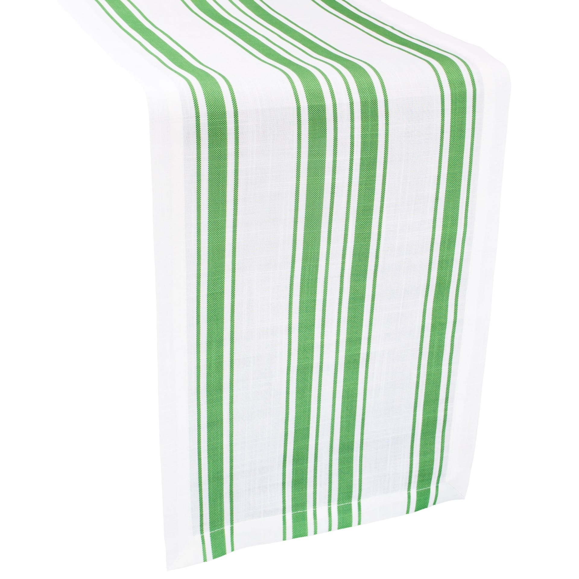 Striped Cotton Polyester Blend Table Runner (14Wx90L)